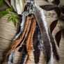 Fantasy Hairwrap Dreadwrap with a Pyrography Bead and Trinkets Cosplay Image 2