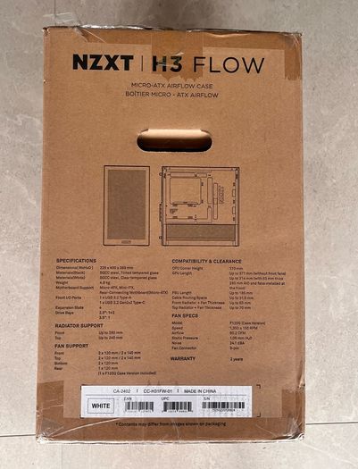 NZXT H3 flow micro ATX