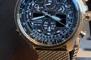 Citizen Navihawk A-T Rose Gold Mesh Watch