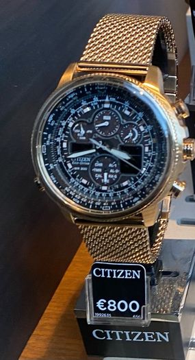 Citizen Navihawk A-T Rose Gold Mesh Watch