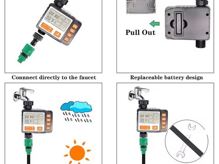 Garden Irrigation Watering Kits Timer Controller Irrigator System 2-in-1 Misting Sprinklers Drip Water Sets