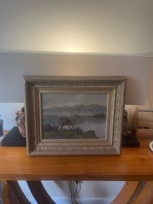 Antique Highland Oil on Canvas