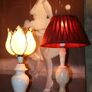 Two Vintage Marble Lamps Image 4