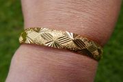 18K-GP gold plated Yellow Gold Bangle Bracelet