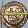 Pair of Vintage Brass Circular Embossed Plate Plaques Image 2
