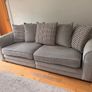 Grey 4 seater sofa & armchair Image 3