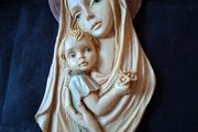 Rare Find Old Madonna and Child Signed Plaque Italian sculptor Alfredo Bertagna Postage Available or collection,