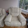 2 leather manual recliner chairs Image 4