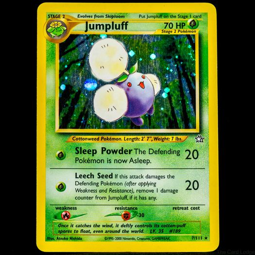 Jumpluff 7/111 Holo Rare Baby Neo Genesis WOTC Pokemon Card 2000