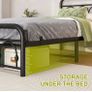 3ft Single Bed Frame with Headboard(90x190cm),Metal Single Size Bed Base Image 6