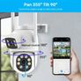 WiFi Security Camera Outdoor Dual Lens 2.4 / 5ghz Wireless IP Camera For Home Security Monitoring Image 4