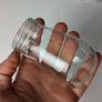 310 - Set of 7 Vintage Decorative Similar Size Collectible Clear Glass Tall Jars Image 8