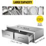 Outdoor Kitchen Drawers 30\" W x 10\" H x 20\" D, Horizontal Double BBQ Access Drawers Stainless Steel with Handle, BBQ Island Drawers for Outdoor Kitchens or Patio Grill Station Image 2