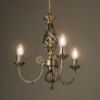 Curley 3-Light Antique Brass Traditional Twist Candle Candelabra Style Chandelier Image 3