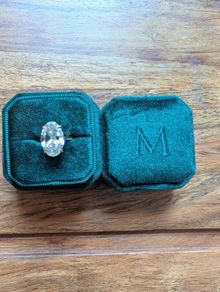 5 Carat oval diamond ring (hidden halo) 18k gold