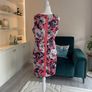 Ladies Pink & Navy Floral Midi Dress from Apricot Image 8