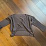 Brand new Dark Grey Semi-Sheer Oversized Knit Top Image 2