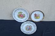 3 china marquises decoratives plates