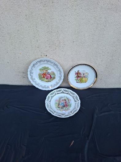 3 china marquises decoratives plates