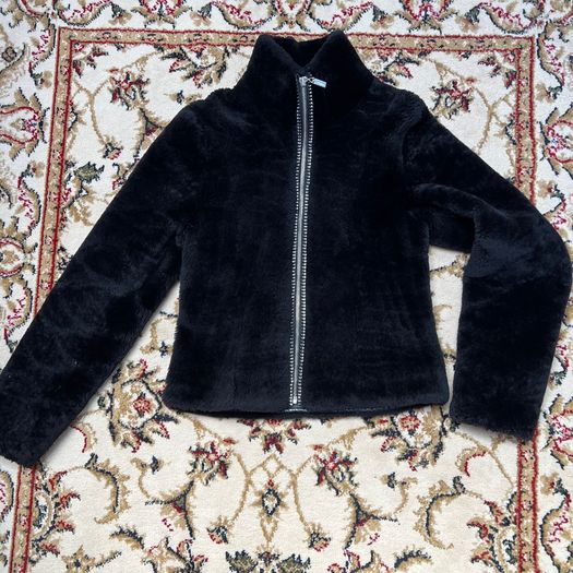 Ladies coat fur jacket with studs Italian designer Roberto Rossini uk8