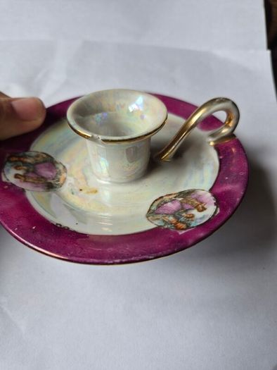 Ceramic Candle holder w/Candle