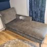 Grey Velvet Chaise Image 4