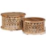 Two Piece Coffee Table Set Solid Mango Wood Image 4