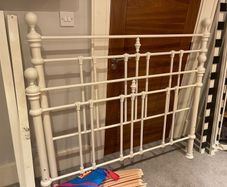 Really Sturdy White Metal 4Ft 6 Double Bed Frame - Can Deliver
