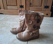 Leather boots from Next, distressed look, size 11 Jr.