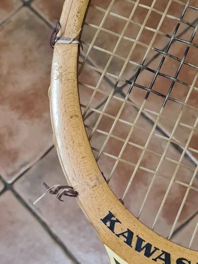 Vintage Kawasaki M4 Victor Amaya Tennis Racket  Wooden Racquet Made In Japan
