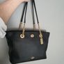 Bnwt Coach Black Turnlock Tote Bag Image 6