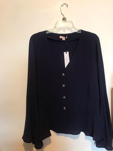 Annalisa navy blouse plus size - New with tags