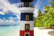 Lighthouse for garden..with revolving solar light at top. Resin