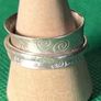 Sterling silver handmade Celtic triskele spinner fidget anxiety ring. Size Q Image 2