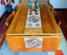 MCM Danish teak table & 6 chairs Johannes Andersen/Ansager Mobelfabrik