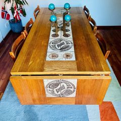 MCM Danish teak table & 6 chairs Johannes Andersen/Ansager Mobelfabrik