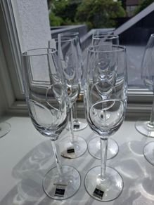 John Rocha Waterford Crystal Circa Flutes x 6