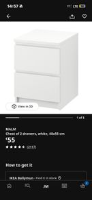 Ikea malm bed side locker 2 available
