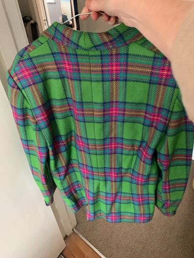vintage check blazer