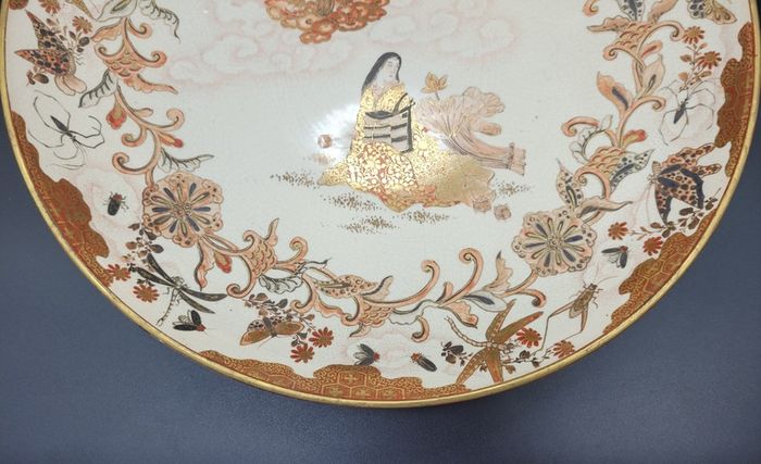 Japanese Meiji Satsuma Antique Charger Circa 1900