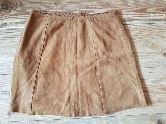 skirt leather brown superdry Medium Size M Brand new