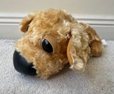 Artlist Collection The Dog Plush Stuffed Big Head Golden Retriever approx. 32 cm length Used Please see photos