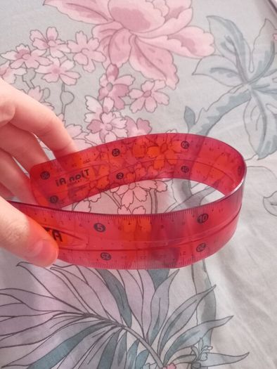 Red Flexible see thru ruler