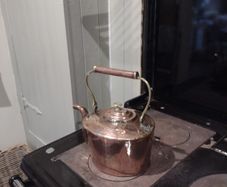 Antique copper kettle