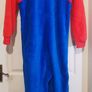 Super Mario Brother Bros Onesie Nintendo Full Zip Bodysuit One Piece Size 12-14 Year Image 5