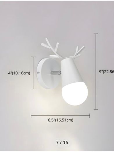 Set of two Kids room dear wall lamp scandi style light