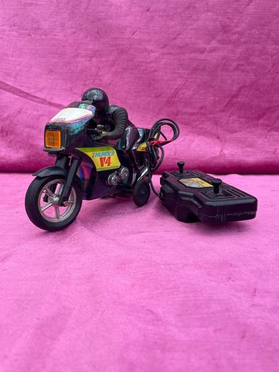 Vintage RC Kawasaki motorcycle Childs toy unboxed c1980 untested