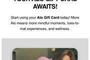 Alo gift card voucher