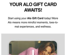 Alo gift card voucher