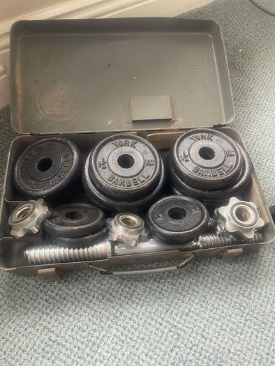 York Cast Iron Dumbbell Set